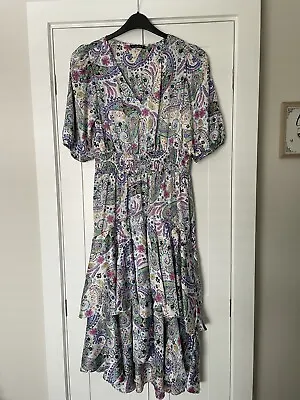Matalan/Et Vous Paisley Print Midi Tiered Dress Size: 12 **BNWOT** • £9.99