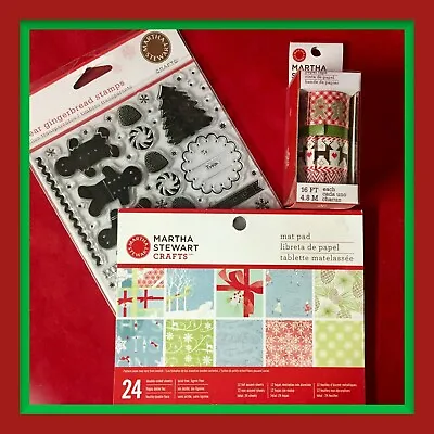 Martha Stewart GINGERBREAD Stamps 24 MAT PAD PAPER WASHI TAPE  ***NEW*** • $24.95