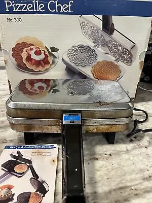 Vintage Vitantonio Pizzelle Chef Italian Cookie Maker 300 USA - Tested In Box • $94.99