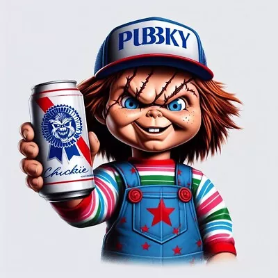 PBR Pabst Blue Ribbon Chucky Horror Sticker Vinyl Classic Retro Vintage Beer • $5