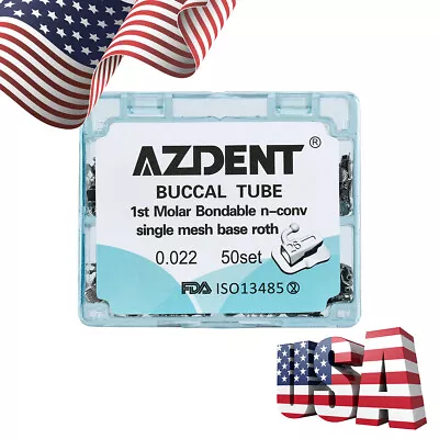 AZDENT Dental Orthodontic Bondable Buccal Tubes 1st Molar Non-Conv MBT/Roth.022 • $440.91