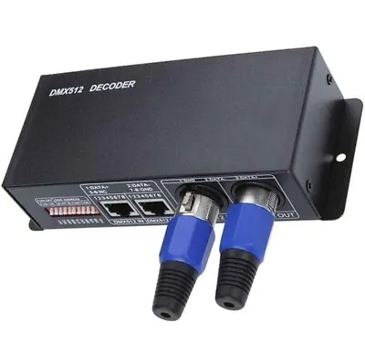 DMX 512 Controller W/ DMX XLR Connector Decoder Dimmer 4 Channel 8A Stripe Light • £15