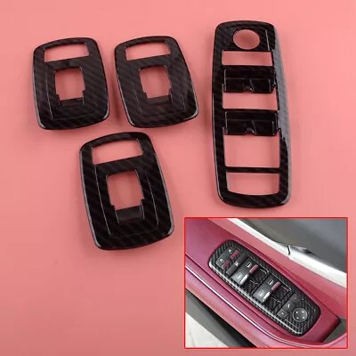 Carbon Fiber Style Interior Window Switch Cover Trim Fit For Maserati Ghibli • $53.43