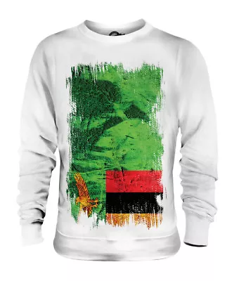 Zambia Grunge Flag Unisex Sweater Top Zambian Shirt Football Jersey Gift • $49