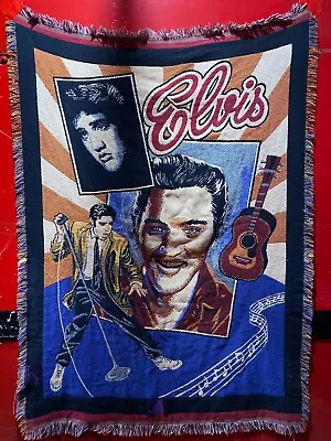 Elvis Presley 48 X70  Throw Blanket Guitar 1950's • $68.50