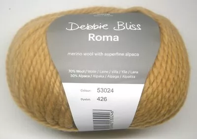 Debbie Bliss Roma Caramel #53024 - Wool Alpaca Super Chunky 100g Balls $15.95 • $15.95