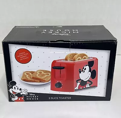 Disney-Mickey Mouse 2 Slice Toaster Appliance Ears Imprint  Collection Red • $15.37