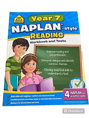 School Zone Naplan Style Reading Year 7 Workbook Tests Paperback Book • $14.97