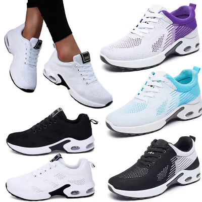 £17.99 • Buy Women’s Slip On Air Cushion Breathe Trainers Shoes Sport Sneakers Arch Support