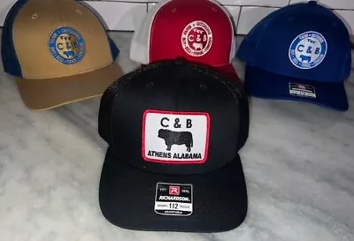 New C&B Farm+Outdoors Richardson 112 Black Bull Duck White Patch Trucker Cap Hat • $22