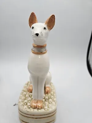 VTG. Ceramic Whippet Greyhound Dog Figurine Hidden Compartment Thailand • $45