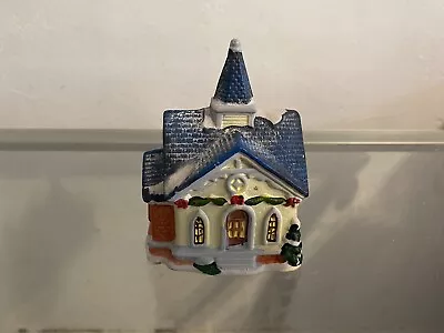 Vintage Christmas Holiday Village Church Cottage Building Porcelain New • $12