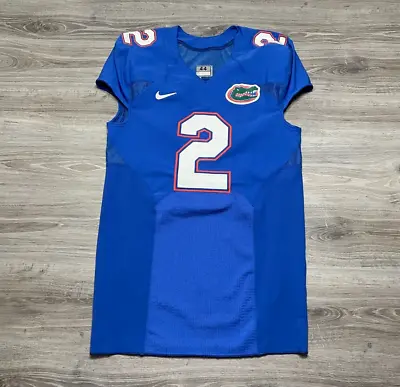 Florida Gators #2 Game Used NCAA Nike College Football Jersey Men's Size 44 Blue • $599.99