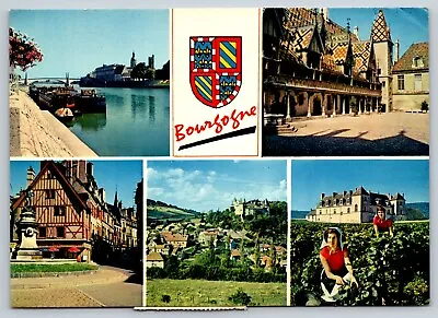 Postcard Bourguignonne La Bourgogne France Multi View Posted 4x6  • $6.62