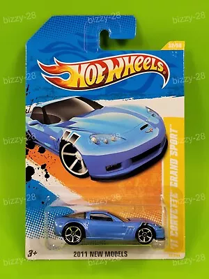 Hot Wheels 2011 NEW MODELS ~ '11 CORVETTE GRAND SPORT (Blue) (32/244) V0035 • $10.95