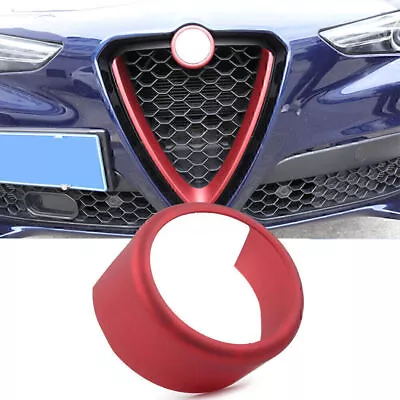 Red Front Grille Grill Logo Emblem Ring For Alfa Romeo Stelvio 2017-2022 2019 • $27.45
