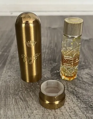 Vintage Evyan White Shoulders Mini Splash Perfume Bottle Bullet Style Brass Case • $16.99