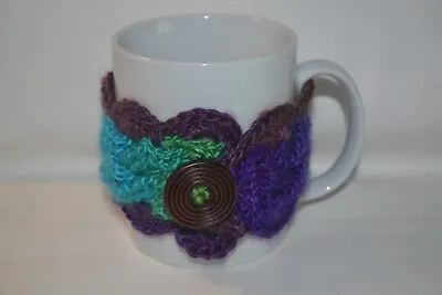 £3.50 • Buy Crochet Mug Cosy Mug Wrap Mug Hug Multicoloured 100% Acrylic Hygge OOAK Ver. 09
