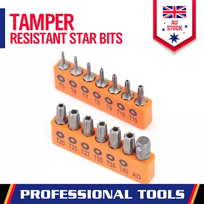 14-Piece S2 Torx Key Bit Set Temper Proof Star Wrench Bits T5-T40 Socket Adapter • $9.99