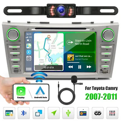 For Toyota Camry 2007-2011 8'' Car DVD CD Player Apple Carplay Radio Stereo+CAM • $149.99