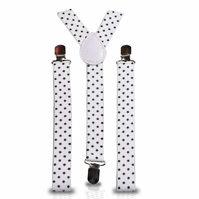 Unisex Adjustable BRACES SUSPENDERS Slim Trouser X Or Y Back Clip On Fancy Dress • $10.79