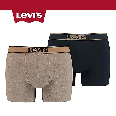 £10.99 • Buy Size Small Levis 2 Pack Vintage Heather Boxer Briefs Brown