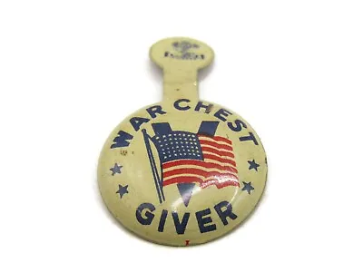 War Chest Giver V Victory Pin Button Metal Tag Design • $8.99