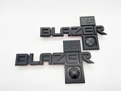 2Pcs Blazer K5 Logo Fender Emblem For 81-88 Chevy Chevrolet Truck Matte Black • $60.88