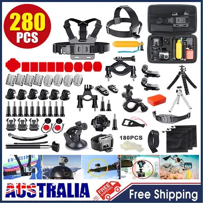 $48.99 • Buy 280PCS For GoPro Hero 11 10 9 8 7 6 Sports Camera Accessories Set DJI Action 3 2