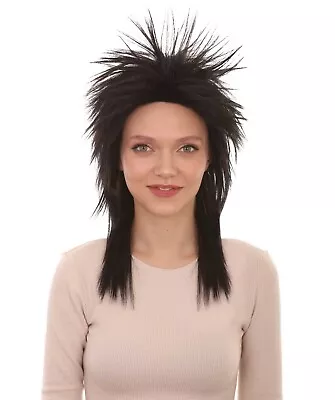 Mens Rocker Punk Long White Straight Wig Rock And Roll Hair Party Costume HM-470 • $32.24