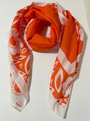 Michael Kors Hawaii Island Tropical Sarong Scarf Beach Pool Wrap Orange White • $20