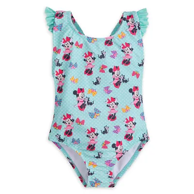 NWT Disney Store Minnie Mouse And Figaro Swimsuit Girls UPF 50+ 2345/67/8 • $19.97