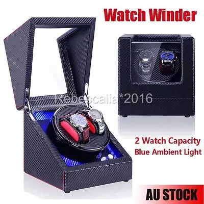 Double Watch Winder For Automatic Watches Watch Box Display Case With LED • $62.52