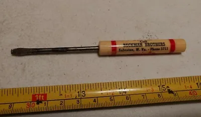 Vintage Beckman Brothers Sabraton West Virginia Tractor Advertising Screwdriver • $14.99