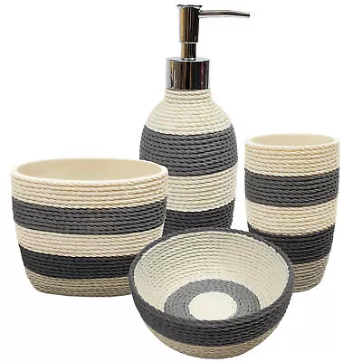 Twist Bath Accessory Collection 4 Piece Bathroom Set • £33.82