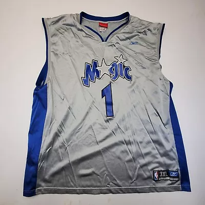 Tracy McGrady Orlando Magic Reebok Jersey Mens 3XL XXXL Gray NBA Basketball • $28.05