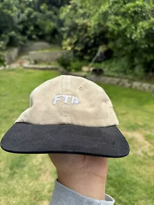 FTP Suede Strap Back Hat Tan/Black Green Brim • $22