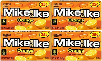 4x Mike & Ike Chewy Orange Flavored Candy 22g Gluten & Fat Free Candies • $8.40