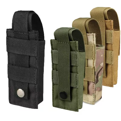 Tactical Molle Flashlight Pouch Holder Belt Holster Police Pepper Spray Holder • $4.98