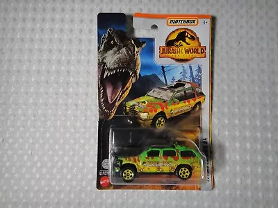 2022 Matchbox Jurassic Park World Dominion '93 Ford Explorer #04 Trex Damage • $12.99