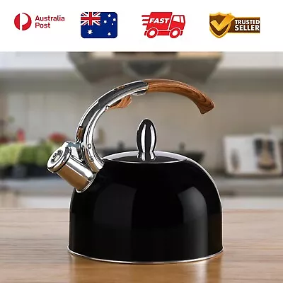 Whistling Kettle 2.5L Camping Stovetop Camp Firepit Gas Stove Tea Coffee Steel • $39.99