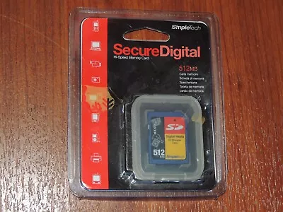 New - OEM Genuine SimpleTech SecureDigital 512MB SD Card - STI-SD/512 • $38.12