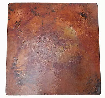 Mexican Square Copper Table Top Hand Hammered Natural Patina 24 Inches • $345