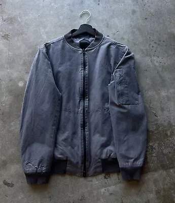 Mission Workshop WX Waxed Cotton Canvas Bomber Jacket Small Navy Blue • $250