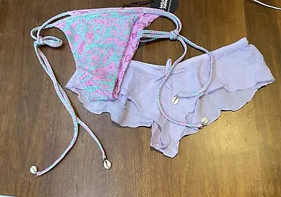 Wicked Weasel Sheer Booty Shorts And Moana Tie Side Bikini Bottom NWT • $45