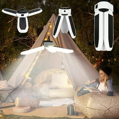 $16.99 • Buy Solar Camping Light LED Lantern Tent Lamp USB Rechargeable Outdoor Hiking Lights