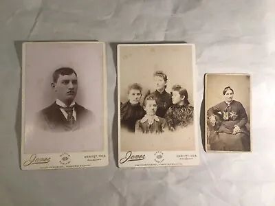 Antique 1800s Civil War Era Portraits Photographs JAMES From Iowa City IA (3) • $15