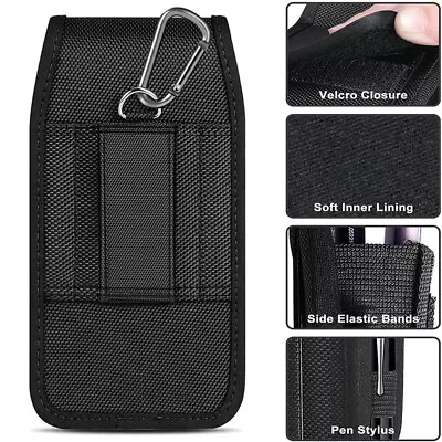 Cell Phone Vertical Pouch With Belt Clip Carrying Case Card Holder Holster Cover • $8.49