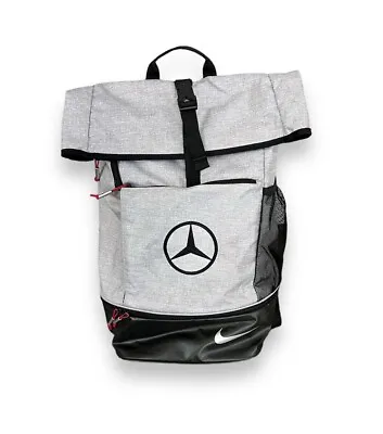 NIKE Mercedes Benz Large Black Gray Backpack Travel Bag 23  X 12  X 8  Duffle • $34.99