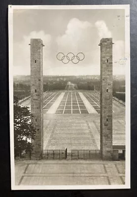 1936 Berlin Germany RPPC Real Picture Postcard Cover Olympic Stadium View • $39.99